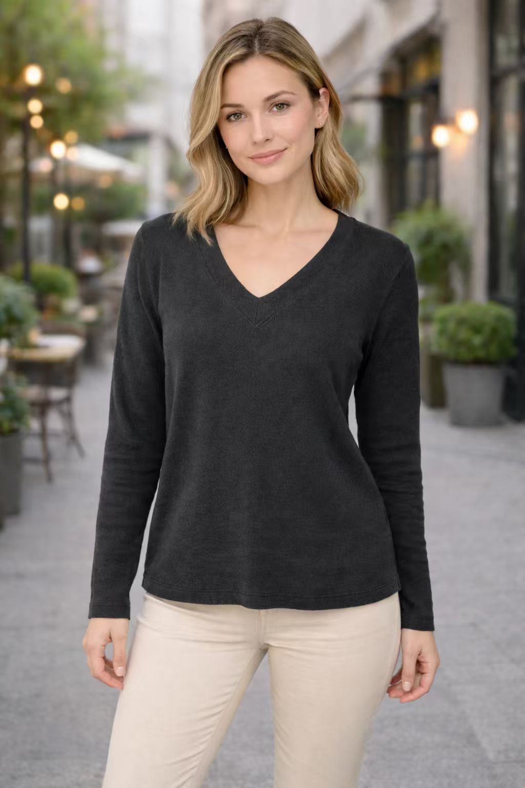 Amara Vintage V-Neck Sweater