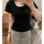 Women's Cotton U-Neck Short Sleeve T-Shirt