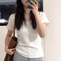 Women's Cotton U-Neck Short Sleeve T-Shirt