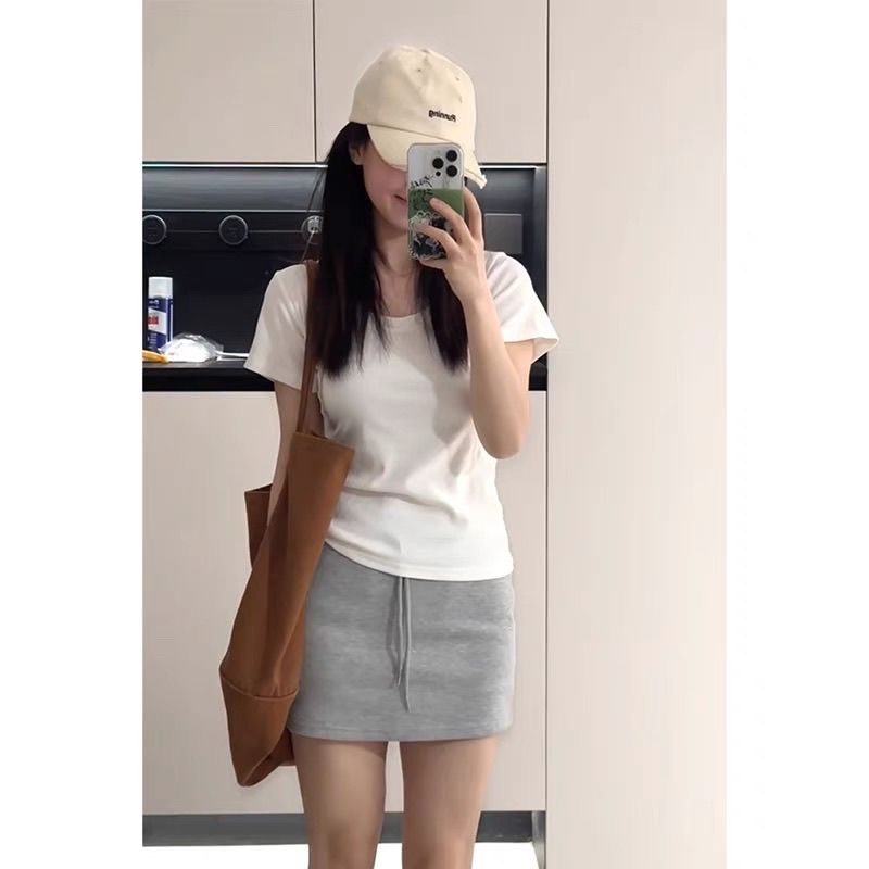 Women's Cotton U-Neck Short Sleeve T-Shirt