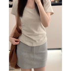 Women's Cotton U-Neck Short Sleeve T-Shirt