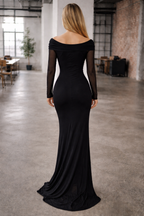 Women's Sleeveless Maxi Dress with Ruffle Details and Off-Shoulder Design
