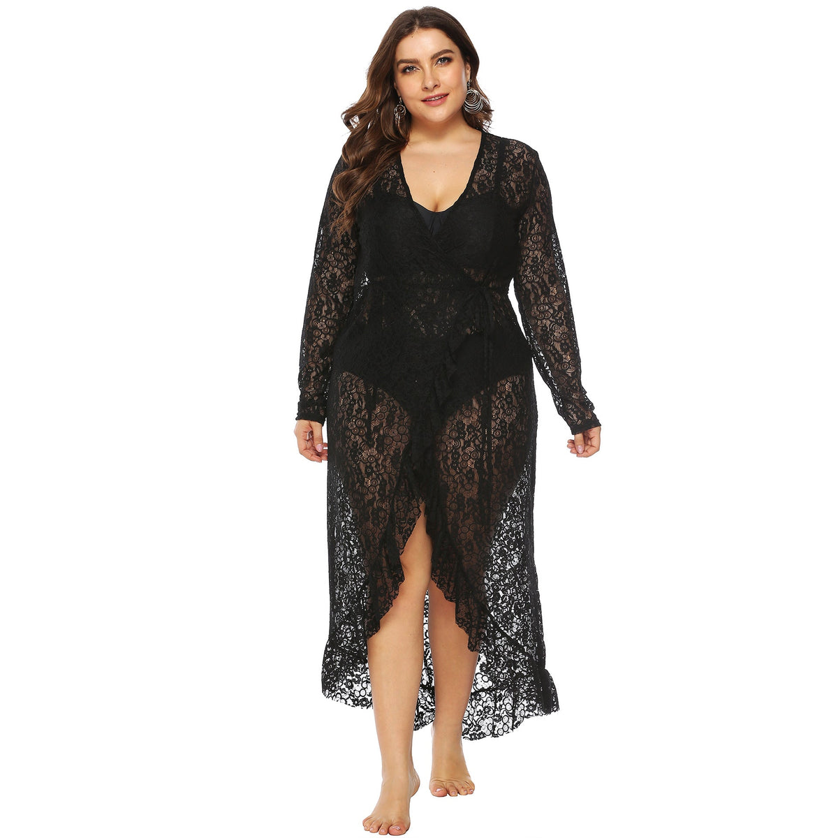 Women's Elegant Lace Beach Cover-Up