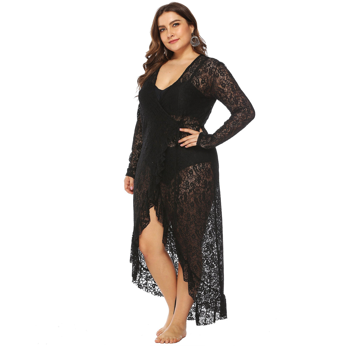Women's Elegant Lace Beach Cover-Up