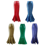 Mermaid Skirt with Shiny Scale Pattern and Flared Hem