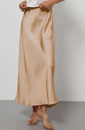Women's Midi Skirt with Ruching