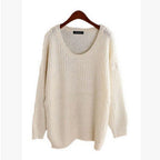 Women's Chunky Knit Sweater with Wide Sleeves
