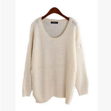 Women's Chunky Knit Sweater with Wide Sleeves