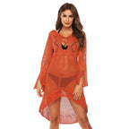 Women's Airy Beach Kimono with Elegant Crochet Patterns