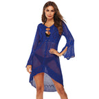 Women's Airy Beach Kimono with Elegant Crochet Patterns