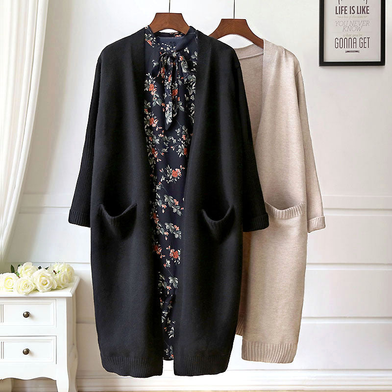 Women's Open-Front Cardigan with Pockets