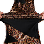 Women's Advanced Leggings with Animal Print and Sheer Panels