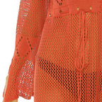 Women's Airy Beach Kimono with Elegant Crochet Patterns