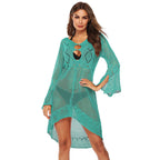 Women's Airy Beach Kimono with Elegant Crochet Patterns