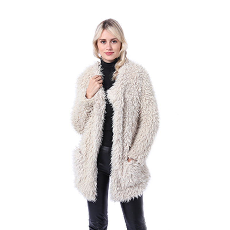 Women's Fluffy Faux Fur Throw