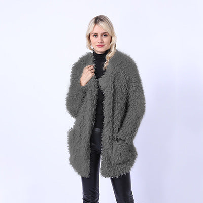 Women's Fluffy Faux Fur Throw