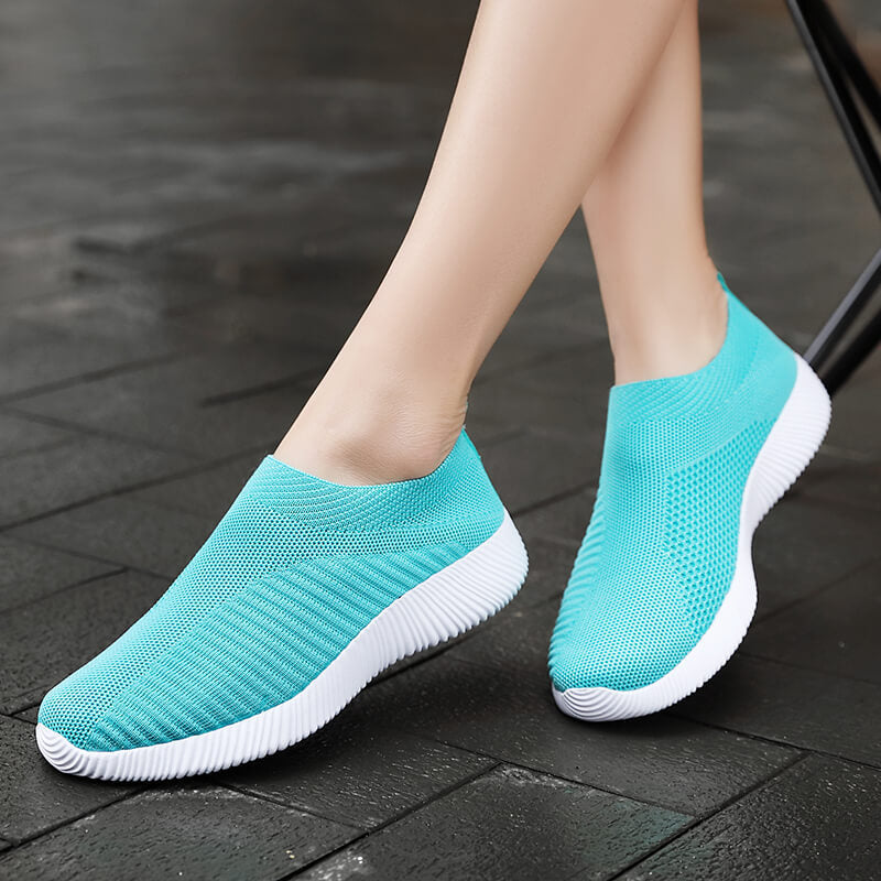 Women's Breathable Slip-On Sneakers with Flexible Upper