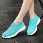 Women's Breathable Slip-On Sneakers with Flexible Upper