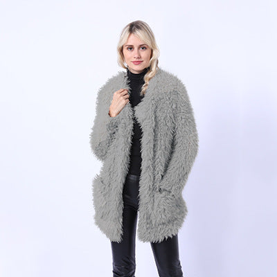 Women's Fluffy Faux Fur Throw