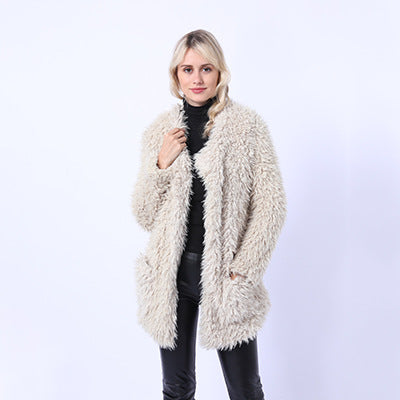 Women's Fluffy Faux Fur Throw