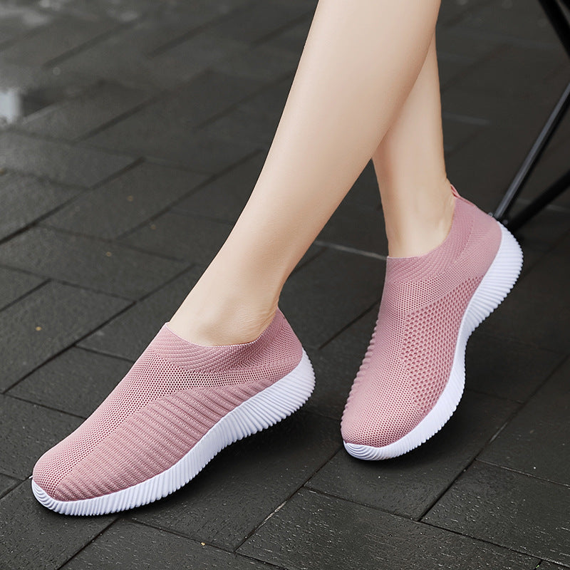 Women's Breathable Slip-On Sneakers with Flexible Upper