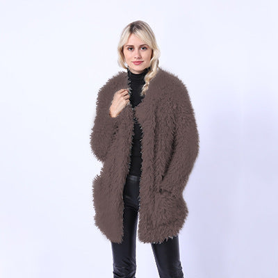 Women's Fluffy Faux Fur Throw