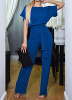 Women's Casual Two-Piece Set with Elegant Waist Belt