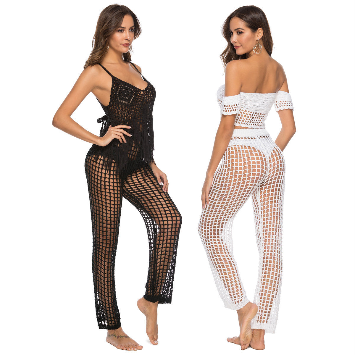 Elegant Crochet Beach Sarong