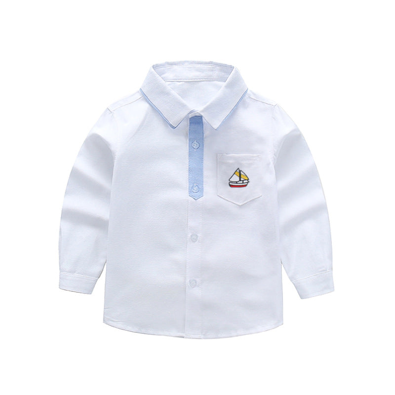 Women's Long Sleeve Shirt with Maritime Embroidery