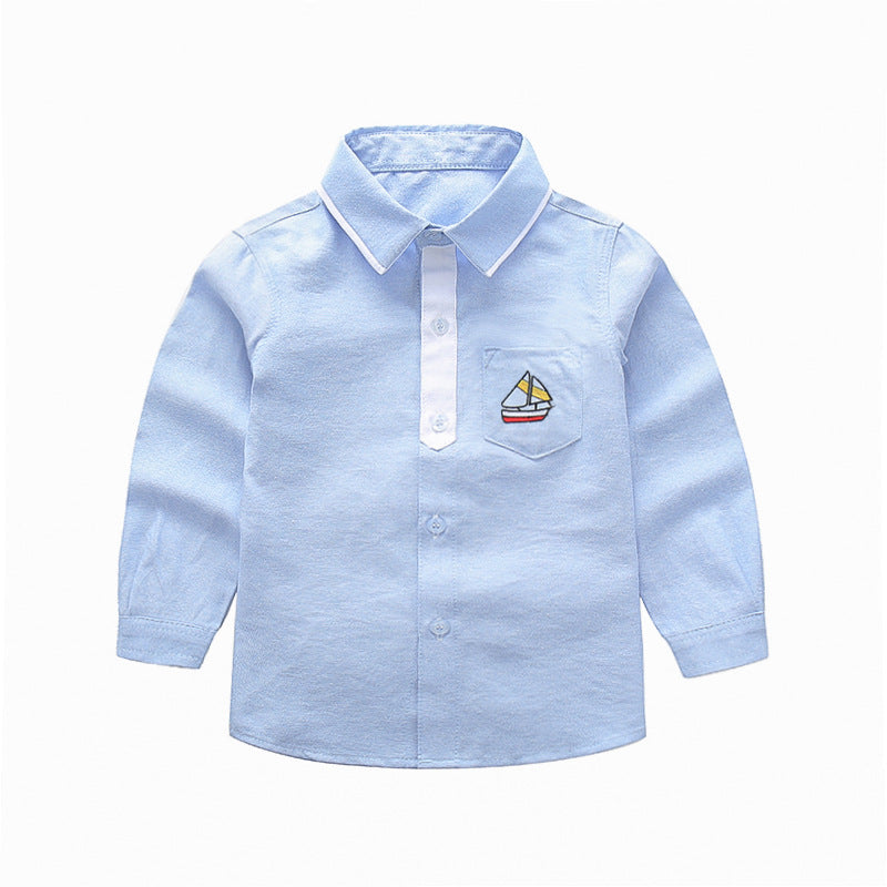 Women's Long Sleeve Shirt with Maritime Embroidery