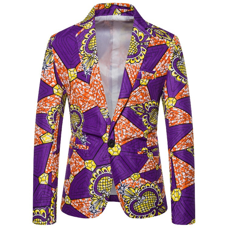 Women's Blazer with African Print