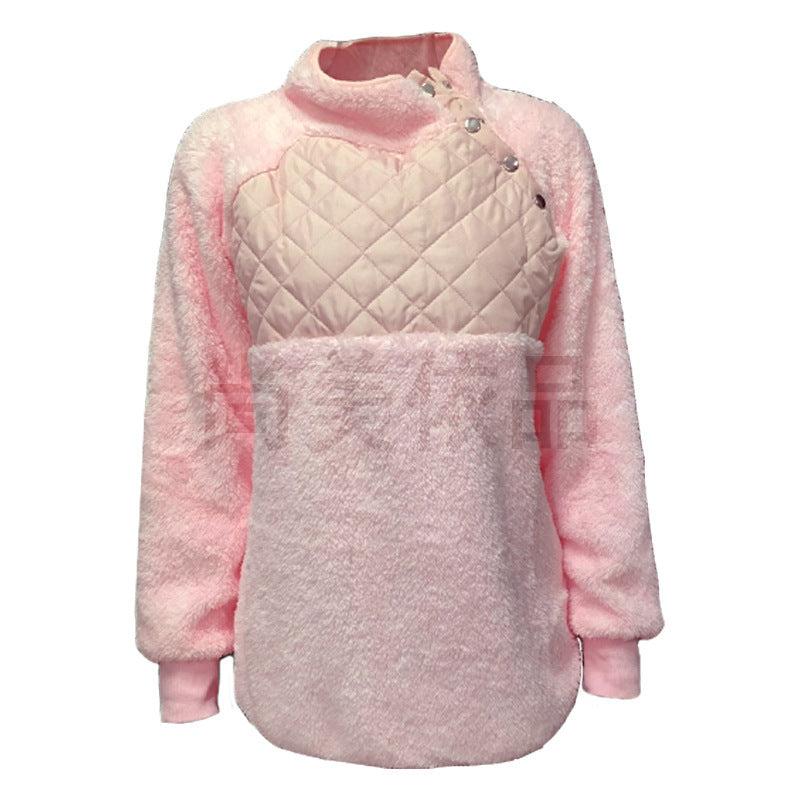 Women's Comfortable Hoodie with Stand-Up Collar