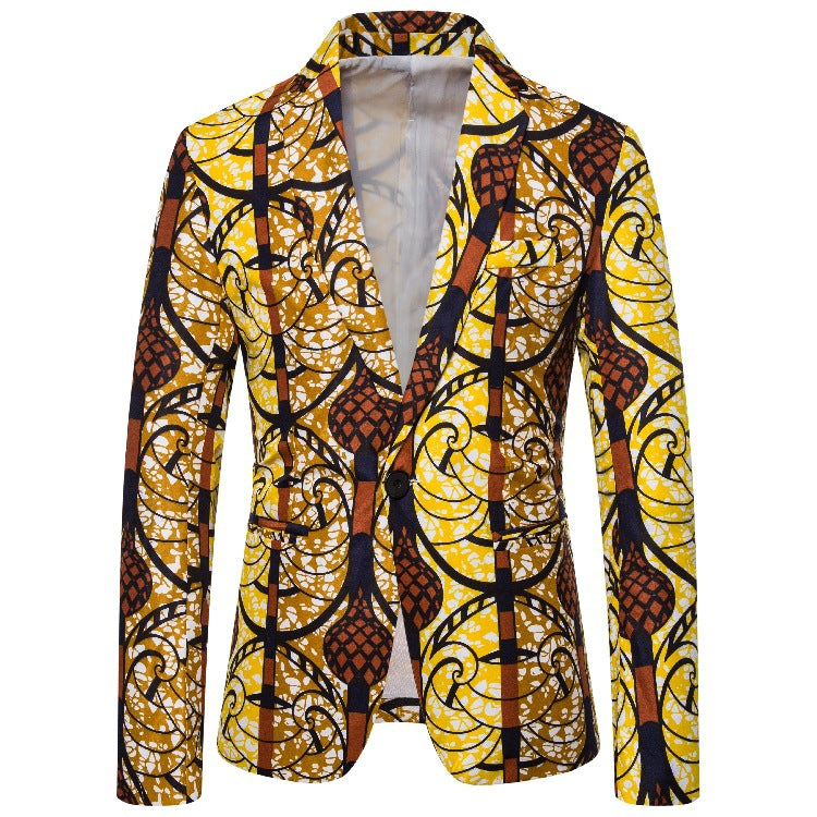 Women's Blazer with Exotic Pattern Print and Elegant Fit