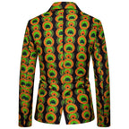 Women's Blazer with African Pattern and Tailored Fit