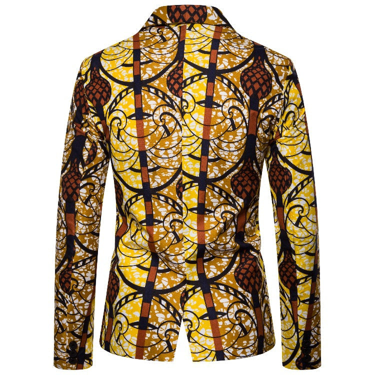 Women's Blazer with Exotic Pattern Print and Elegant Fit