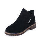 Women's Soft Suede Ankle Boots with Stable Block Heel