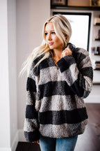 Women's Cozy Fleece Pullover with High Collar