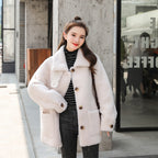 Women's Cozy Fleece Coat with High Collar