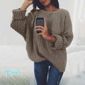 Women's Chunky Knit Sweater with Casual Cut and Voluminous Sleeves
