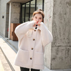Women's Cozy Fleece Coat with High Collar