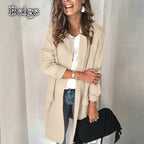 Women's Fashionable and Elegant Fleece Coat with Practical Pockets