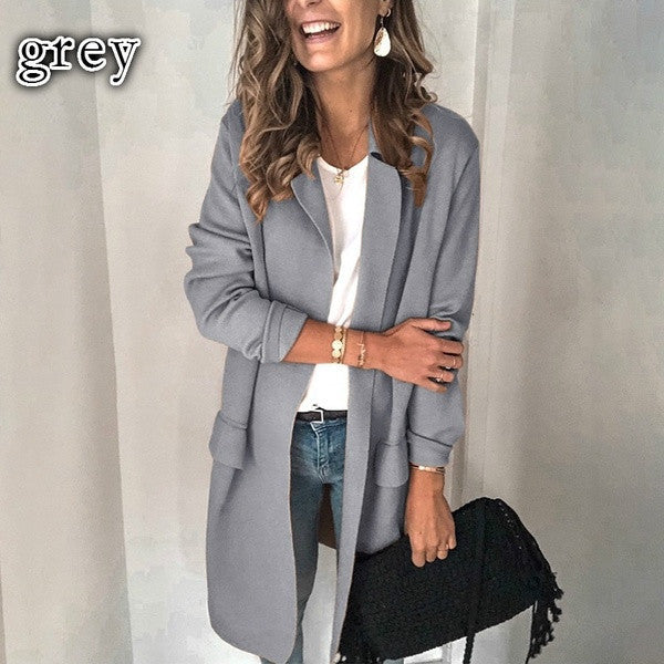 Women's Fashionable and Elegant Fleece Coat with Practical Pockets