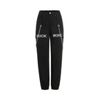Women's Cargo Pants with Chain Details