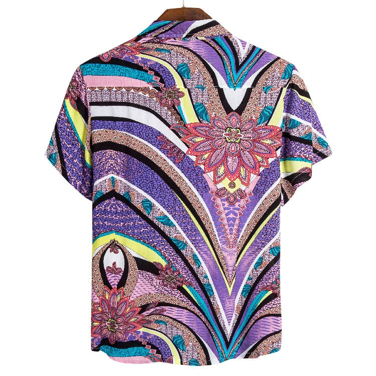 Women's Short-Sleeve Floral Shirt