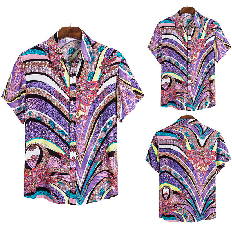 Women's Short-Sleeve Floral Shirt
