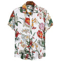 Women's Short-Sleeve Shirt with Vibrant Floral Design and Breathable Fabric
