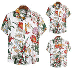 Women's Short-Sleeve Shirt with Vibrant Floral Design and Breathable Fabric
