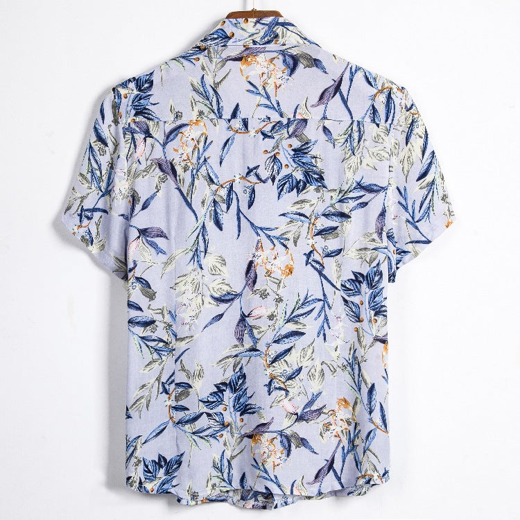 Women's Short Sleeve Shirt with Floral Accents