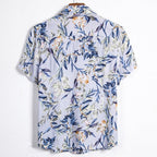 Women's Short Sleeve Shirt with Floral Accents
