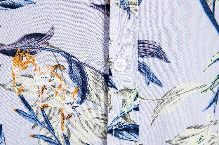Women's Short Sleeve Shirt with Floral Accents